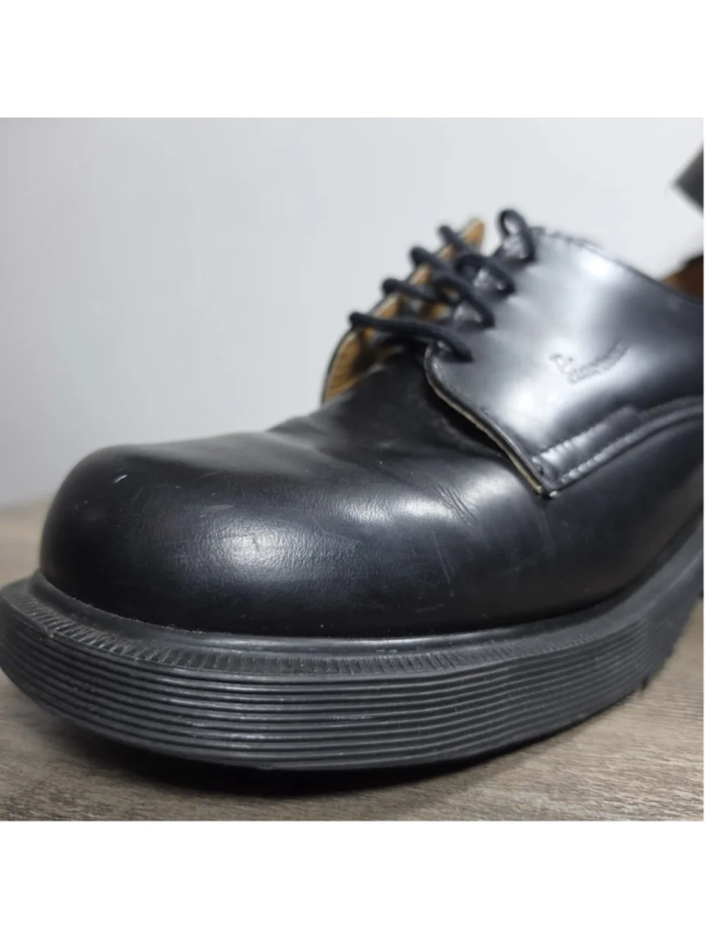 Dr Martens VTG Derby Shoes Women's 6 US Black Leather Chunky 8461 England